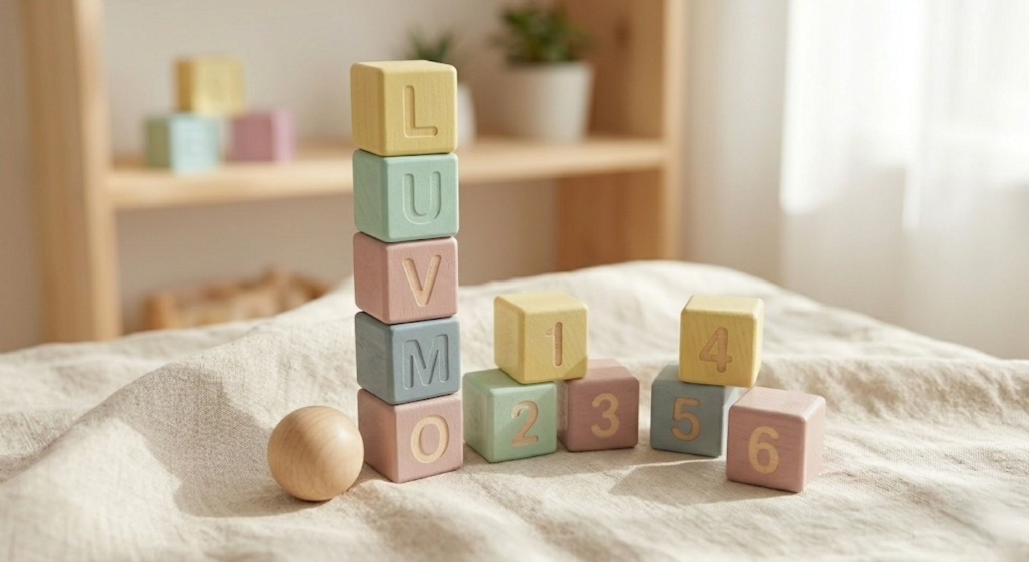 Pastel Harf ve Rakam Blokları