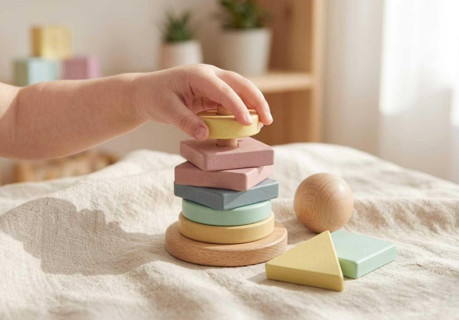 Pastel Geometrik Dizme Kulesi - Görsel 2